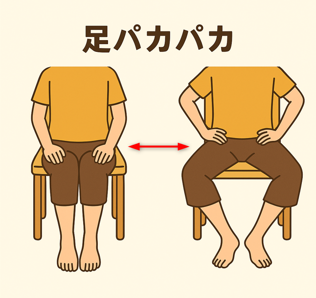 下半身セルフリハ例