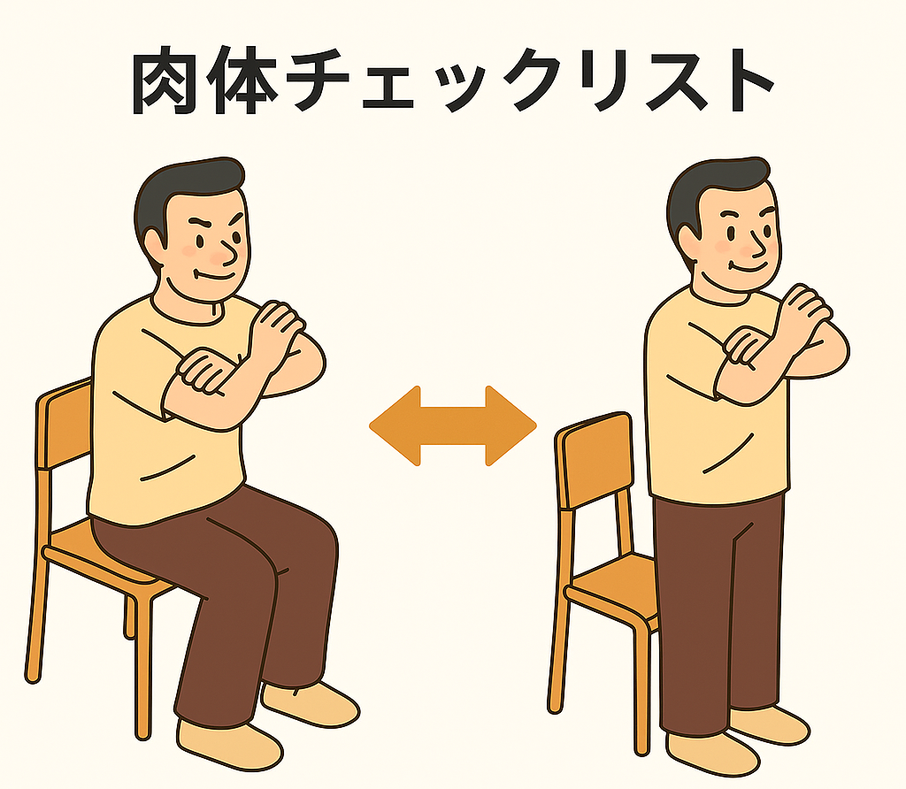 肉体の老化チェックテスト